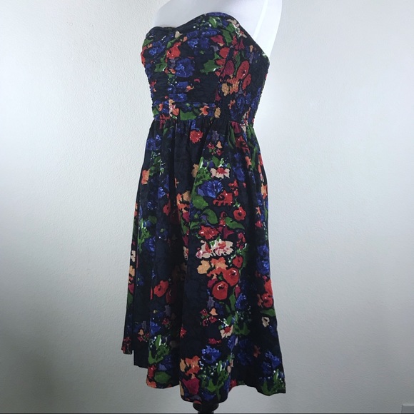 Anthro HD in Paris Paca Dress Floral Smocked 2 - Picture 2 of 7